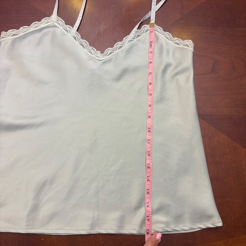 Lauren Ralph Lauren Light Blue Lace-Trim Camisole - Picture 9 of 11